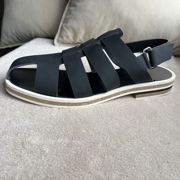 NEW Robert Clergerie Bruce Black Nubuck Leather Sandals Men EU‎ 42 US 9 Casual main image 14